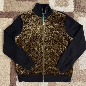 LAUREN RALPH LAUREN CHEETAH PRINT JACKET (XL) A1